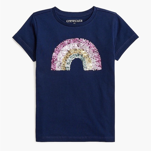 J crew Girls' sequin rainbow tee - Picture 1 of 2